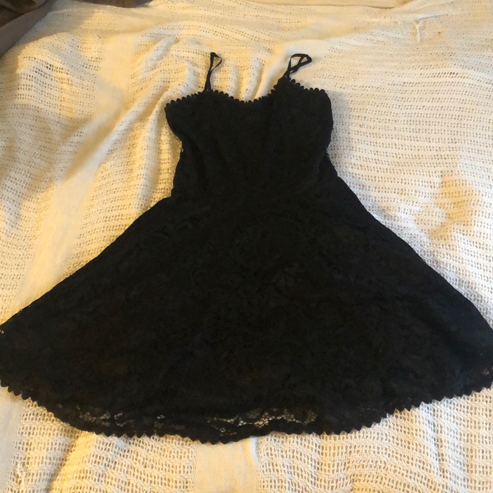 Urban Kids Girls Black Formal Floral Dress